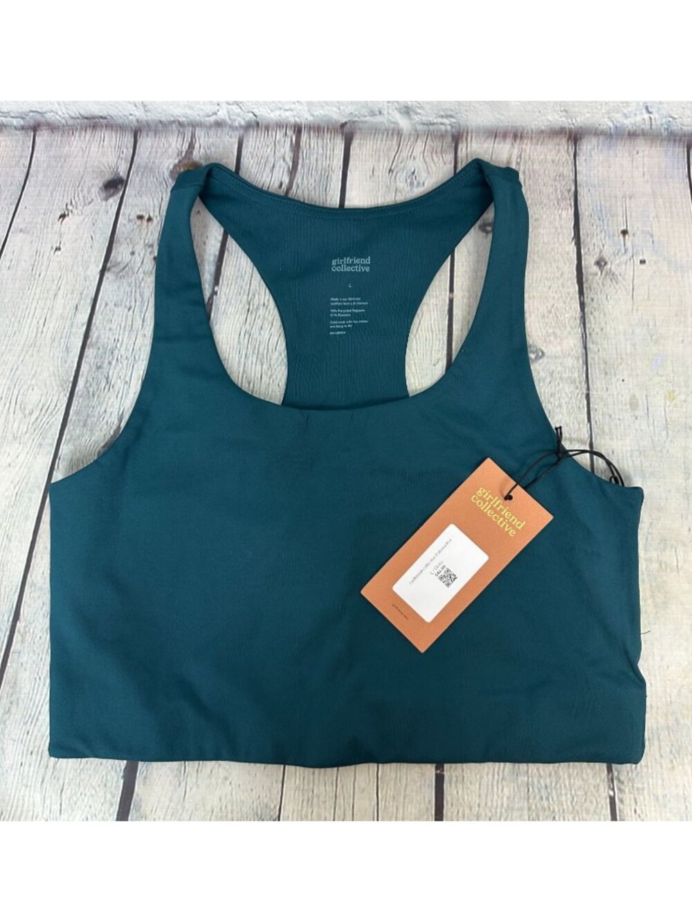 Girlfriend Collective Paloma Bra dark green size L